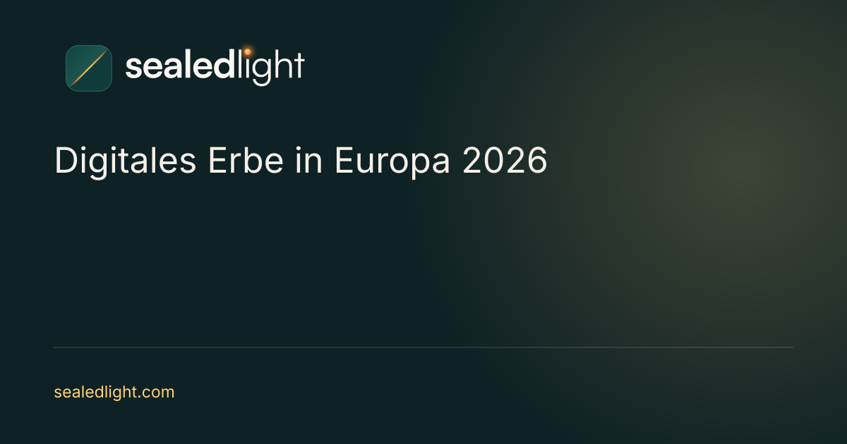 SealedLight: Digitales Erbe in Europa: Was sich 2026 verändert